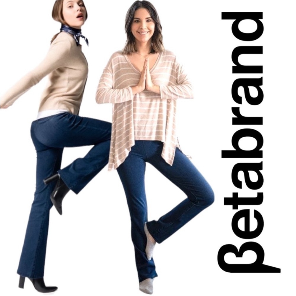 Betabrand Women’s Denim Bootcut Jeans Size Medium Petite.
